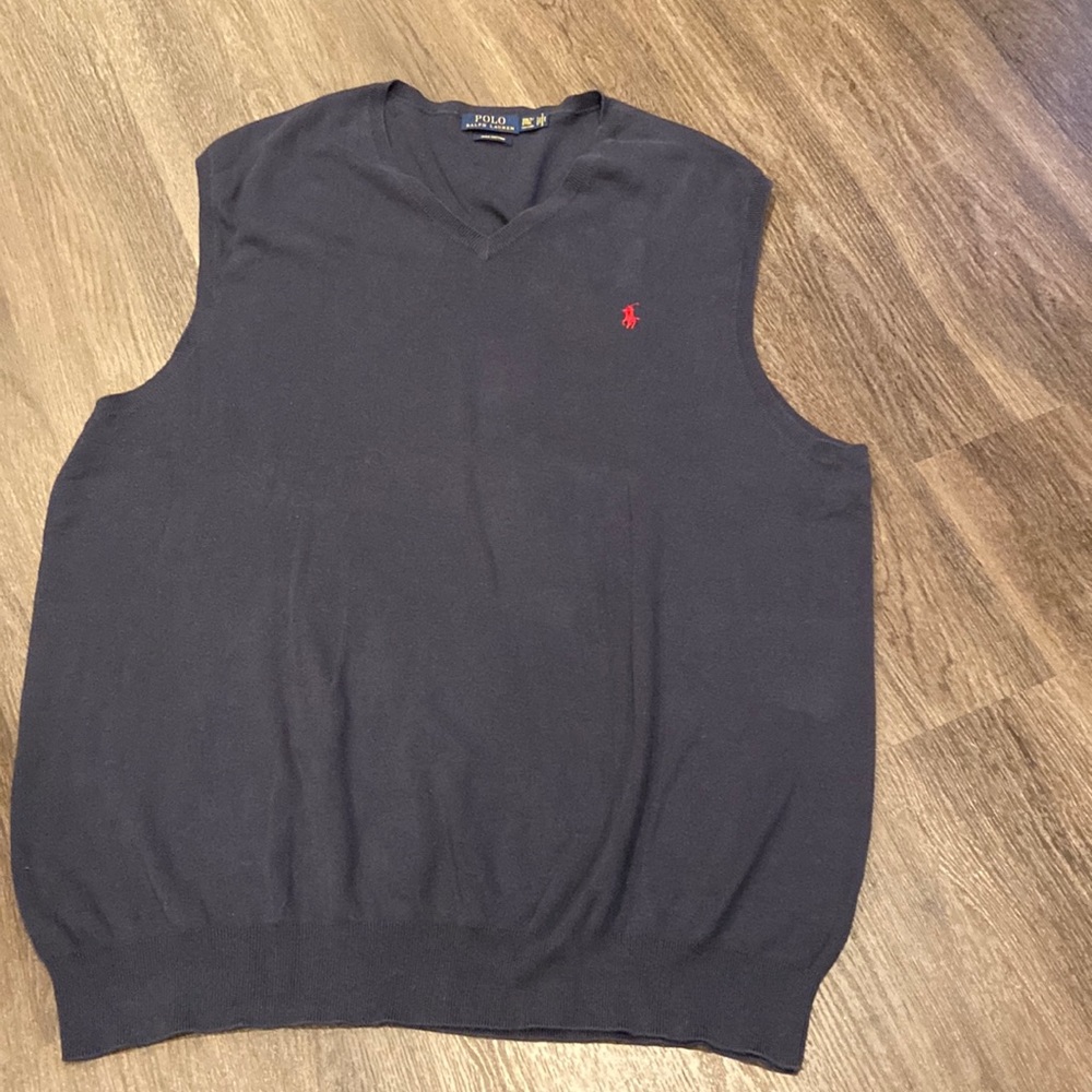 2XLT men’s polo 100% pima cotton sweater vest navy